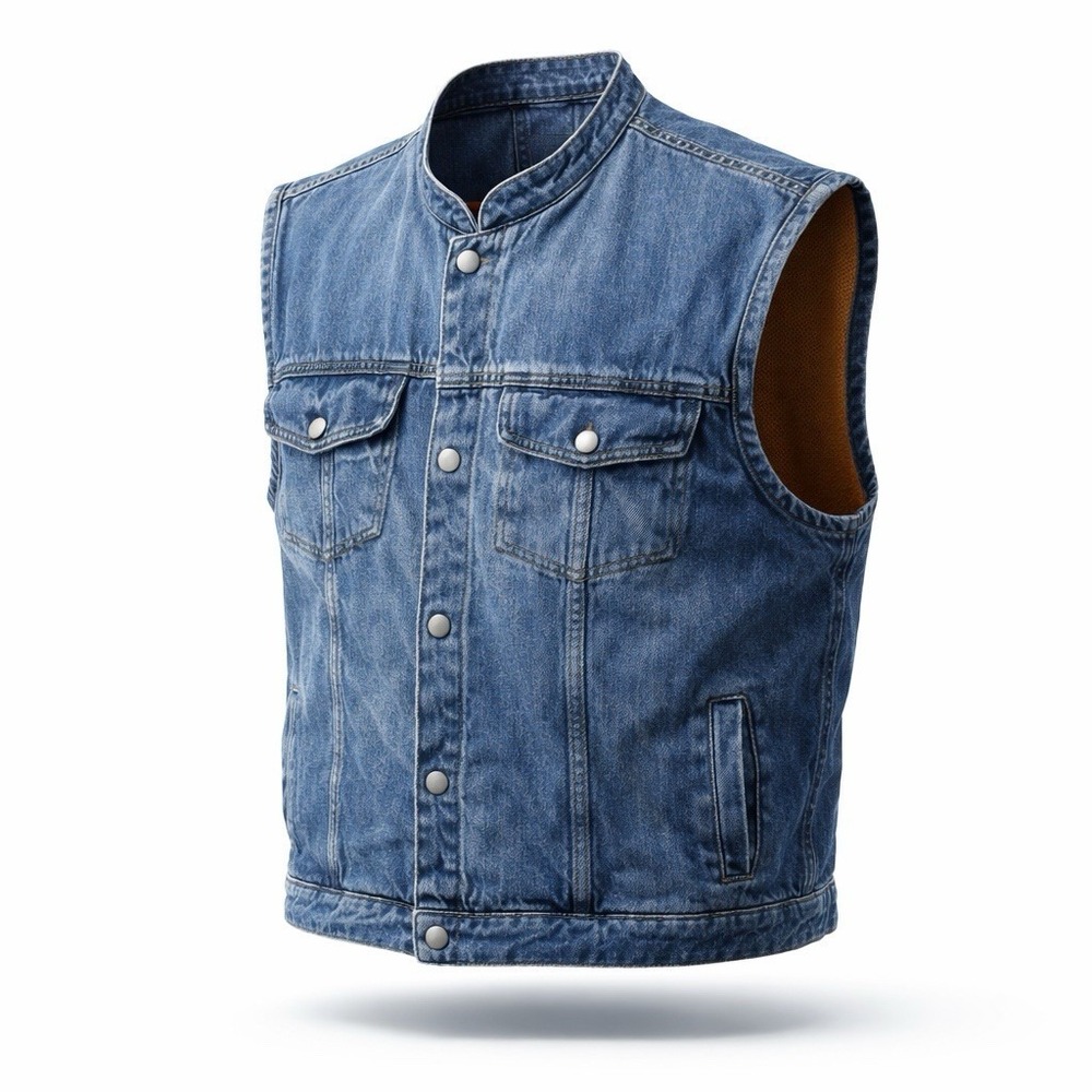 Buffalo Outdoors "Road Wear" Conceal Carry Denim Vest Mesh Lined Mens 2XL